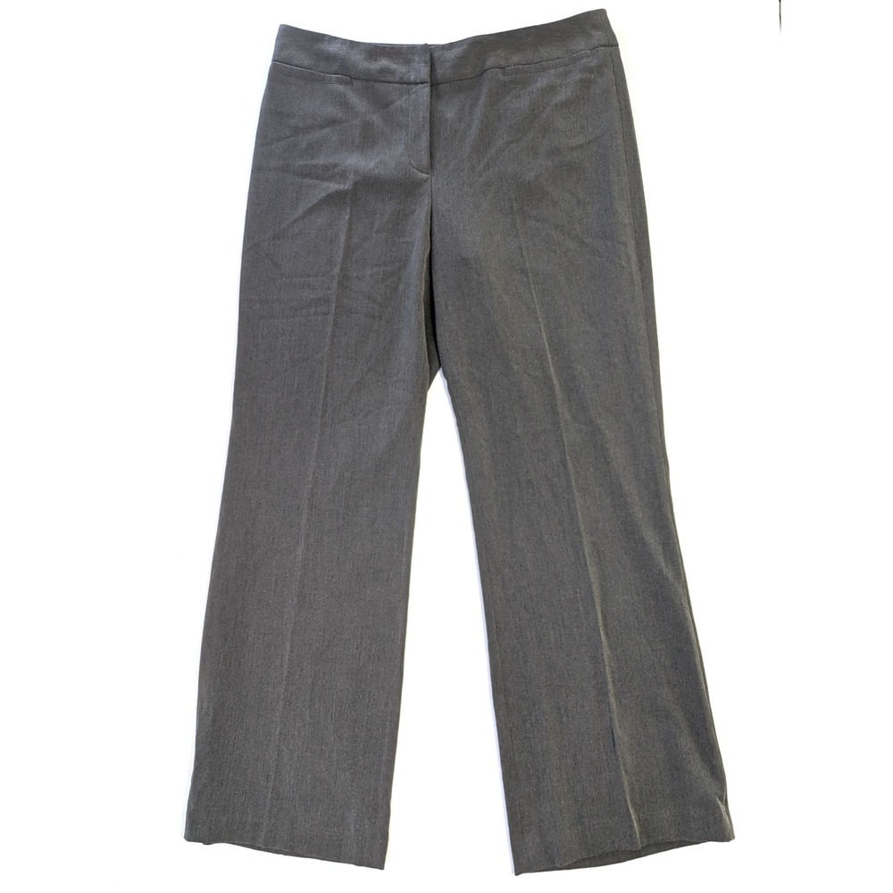Rafaella Womens Gray Wide Leg Dress Pants Size 14 Career Trousers RN 95615